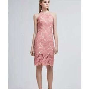 KEEPSAKE the Label Lonely‎ Love Lace Overlay Halter Midi Dress in Rose Size S